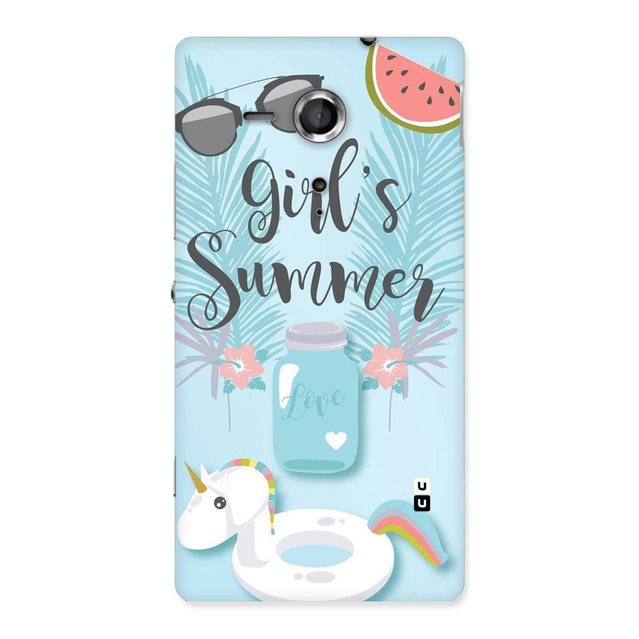 Girls Summer Back Case for Sony Xperia SP