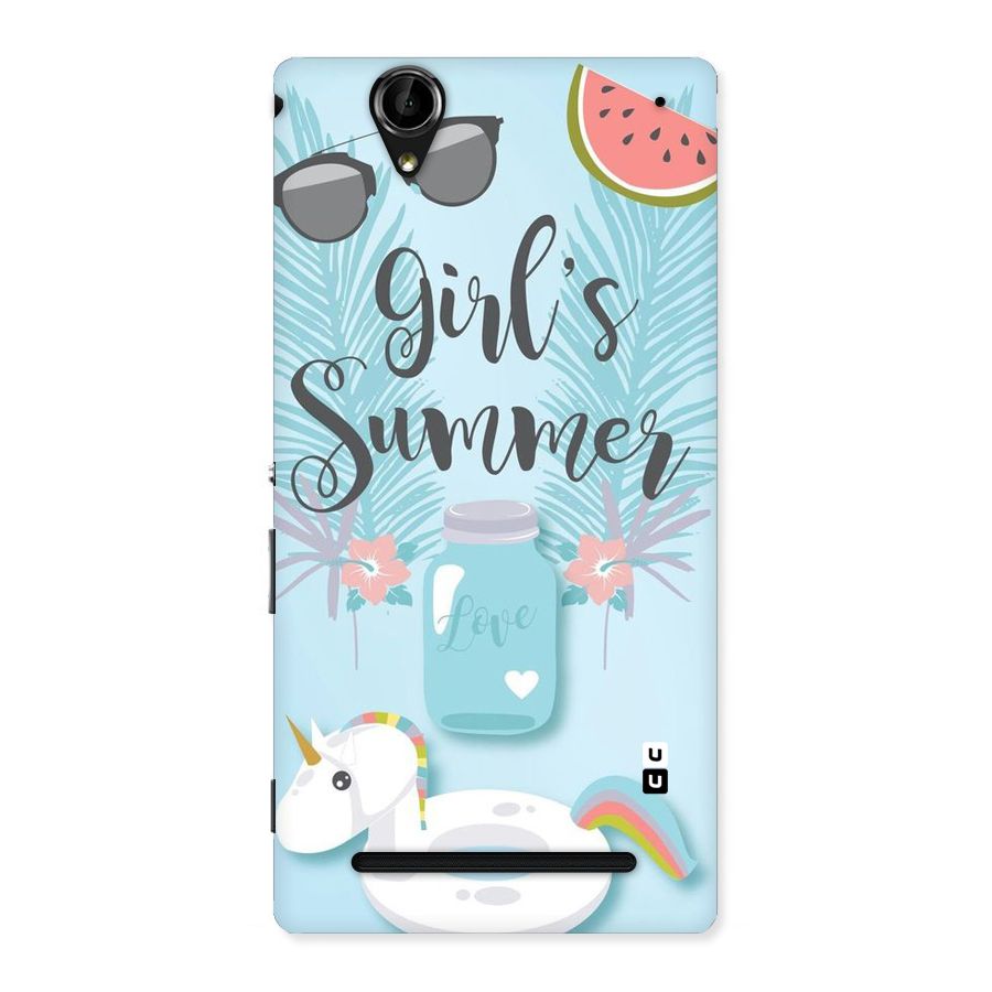 Girls Summer Back Case for Sony Xperia T2