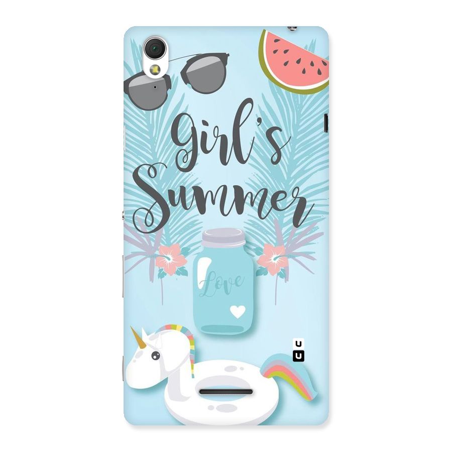 Girls Summer Back Case for Sony Xperia T3