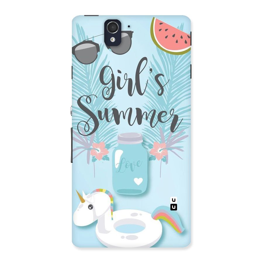 Girls Summer Back Case for Sony Xperia Z