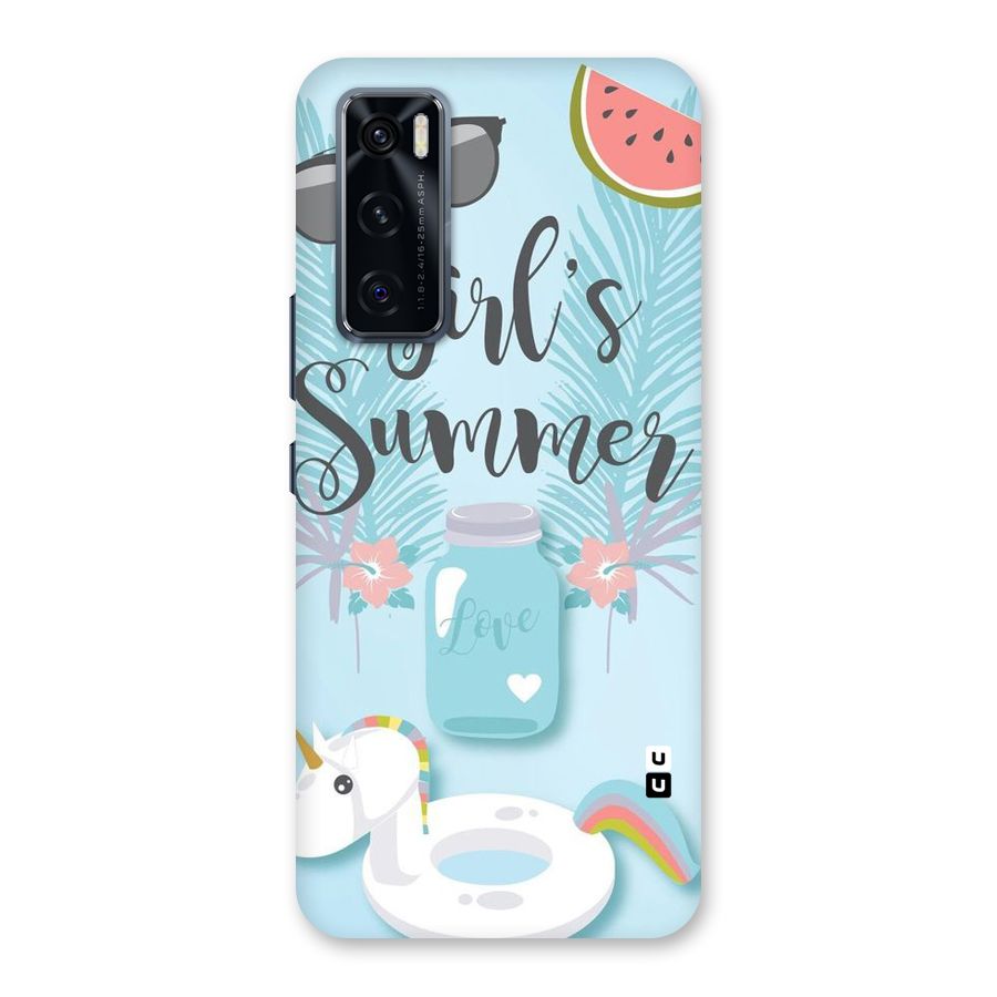 Girls Summer Back Case for Vivo V20 SE