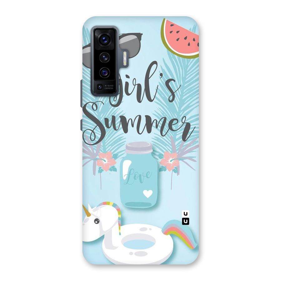Girls Summer Back Case for Vivo X50