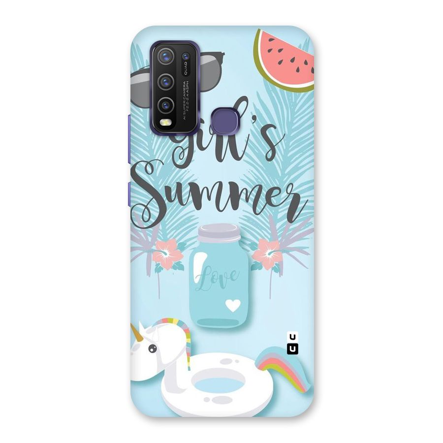 Girls Summer Back Case for Vivo Y50