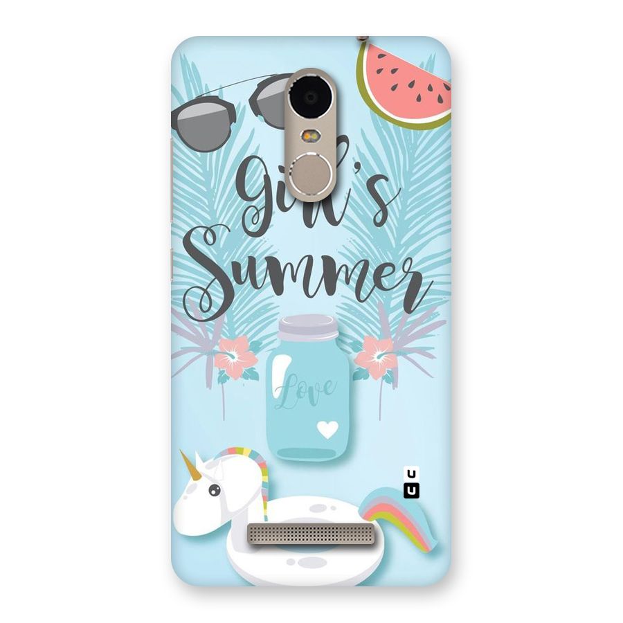 Girls Summer Back Case for Xiaomi Redmi Note 3