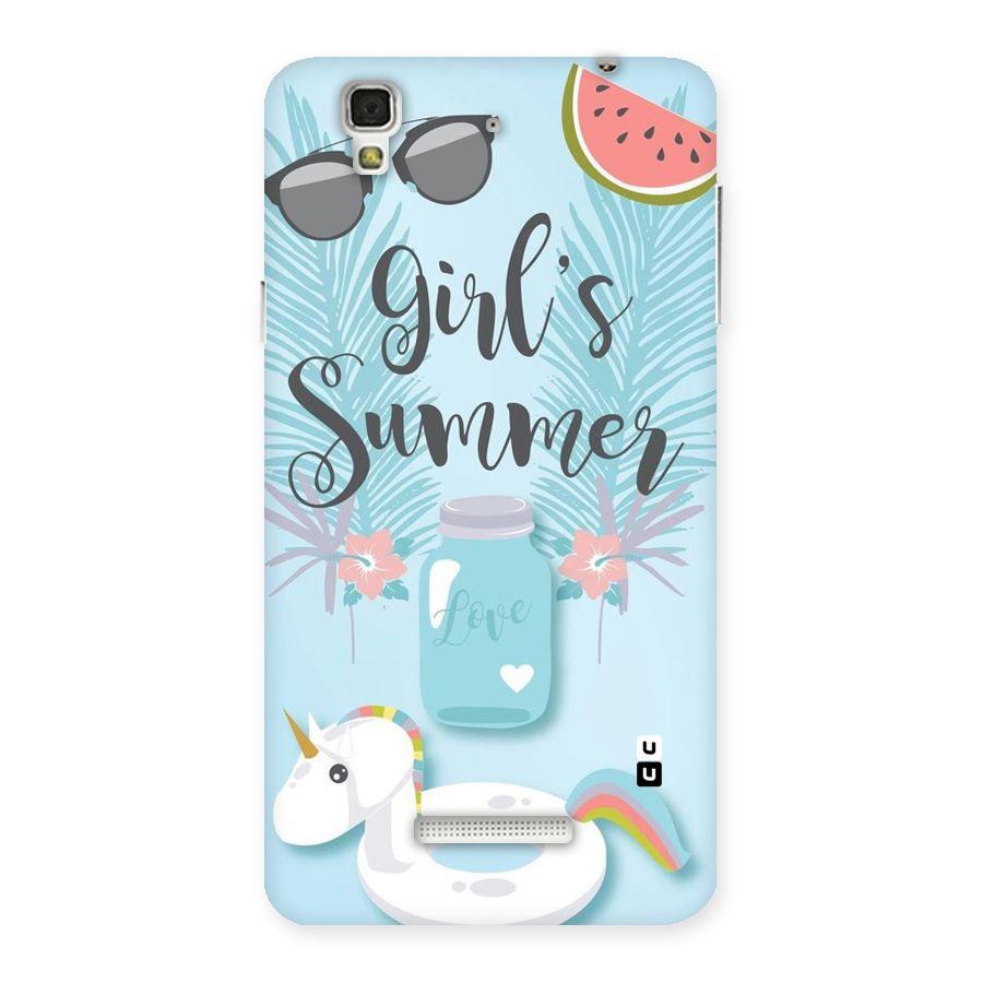 Girls Summer Back Case for Yu Yureka