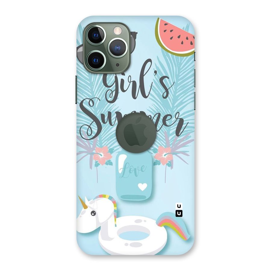 Girls Summer Back Case for iPhone 11 Pro Logo  Cut