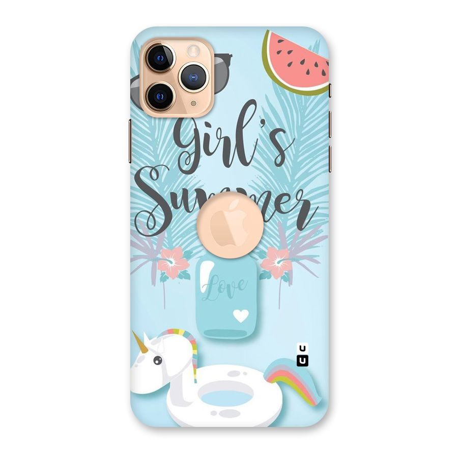 Girls Summer Back Case for iPhone 11 Pro Max Logo Cut
