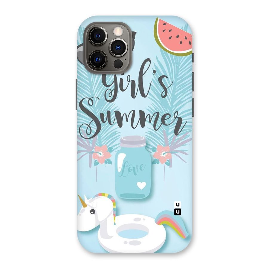 Girls Summer Back Case for iPhone 12 Pro