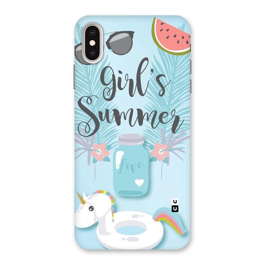 Girls Summer Back Case for iPhone XS Max