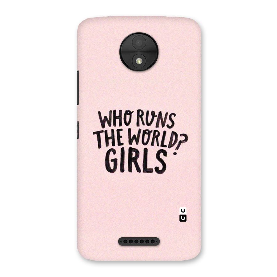 Girls World Back Case for Moto C
