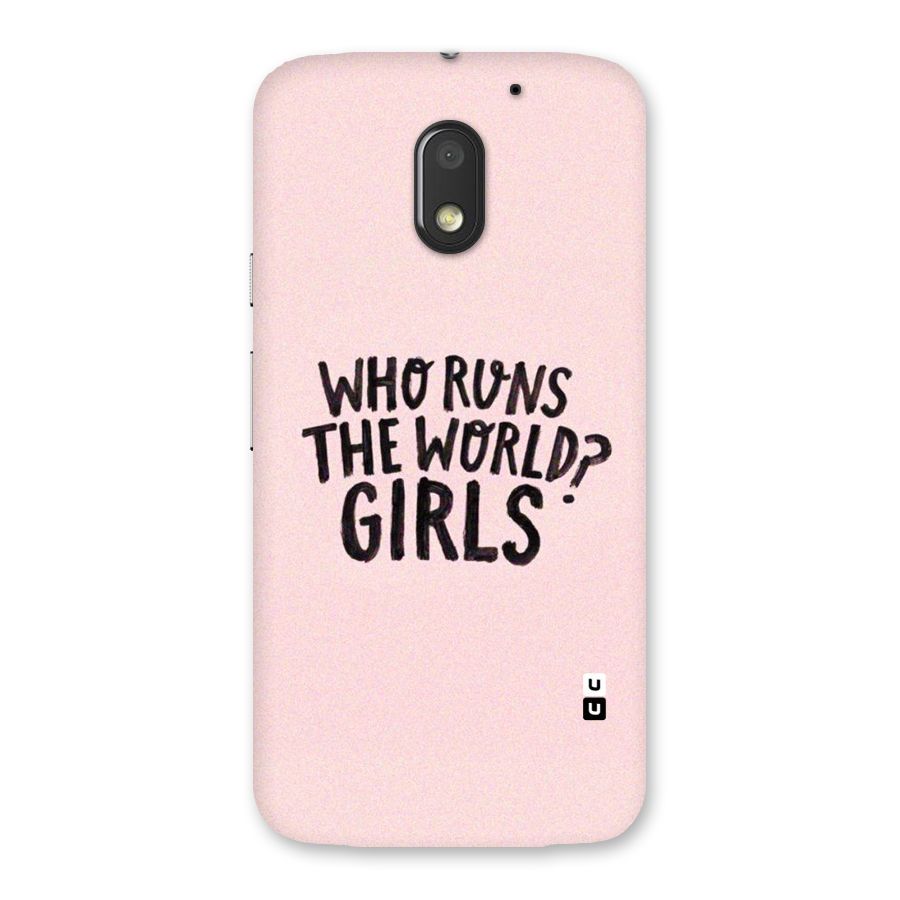 Girls World Back Case for Moto E3 Power