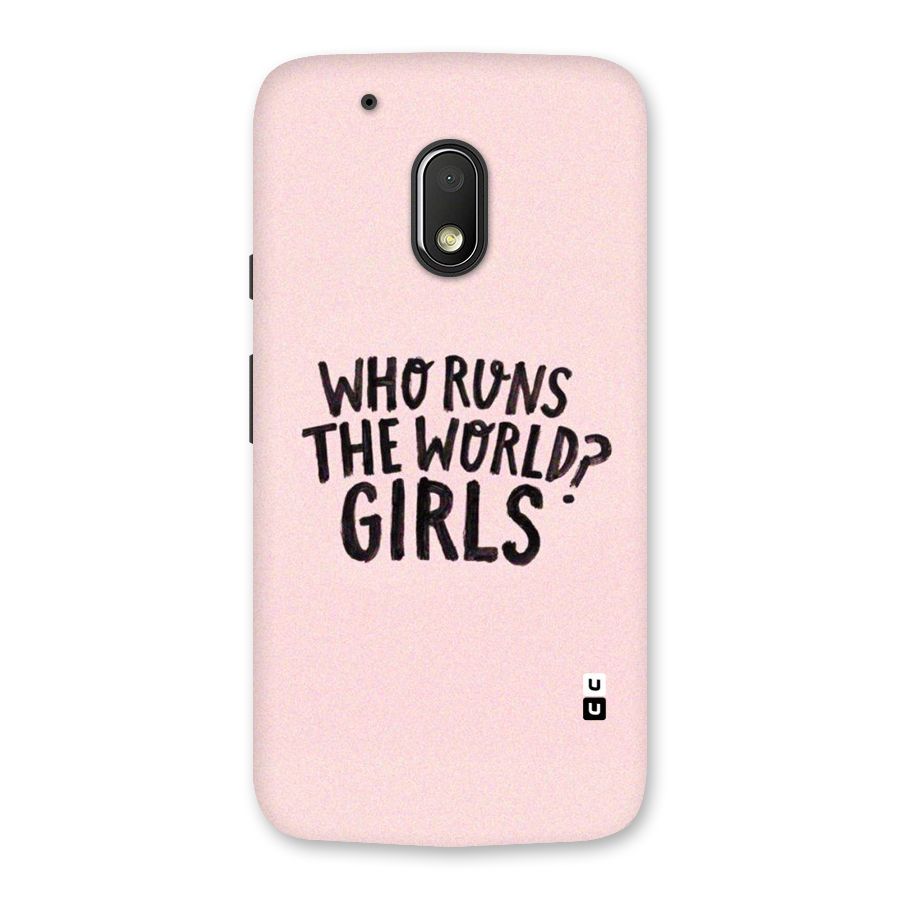 Girls World Back Case for Moto G4 Play