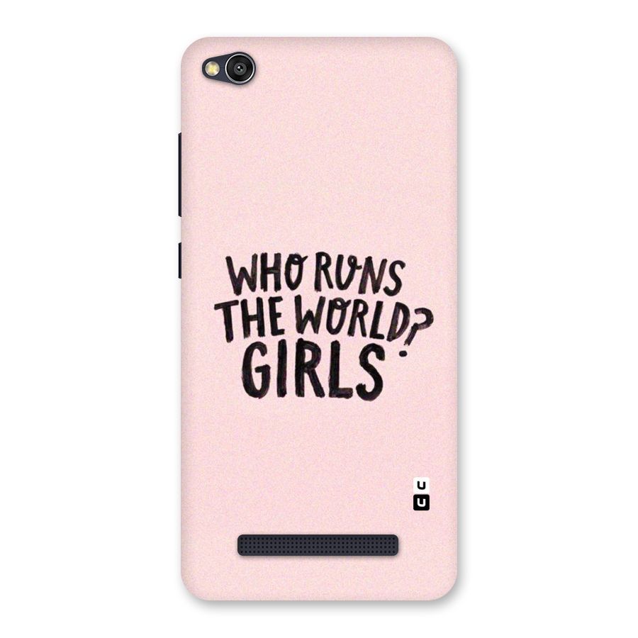 Girls World Back Case for Redmi 4A