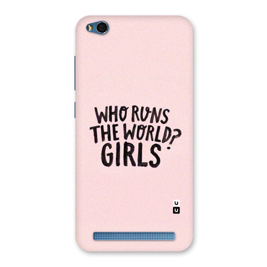 Girls World Back Case for Redmi 5A