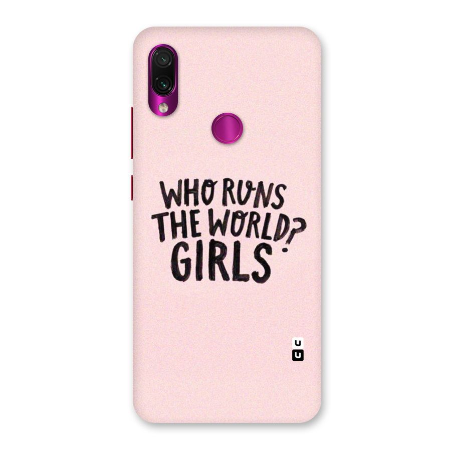 Girls World Back Case for Redmi Note 7 Pro