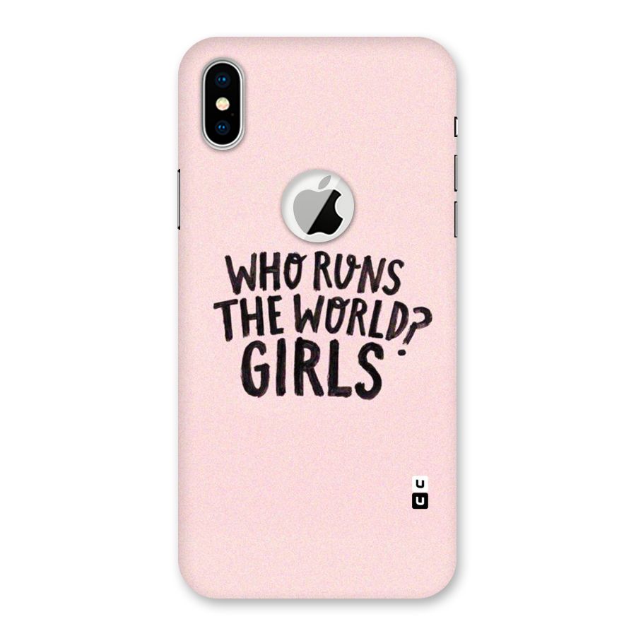 Girls World Back Case for iPhone X Logo Cut