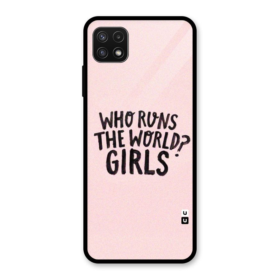 Girls World Glass Back Case for Galaxy A22 5G