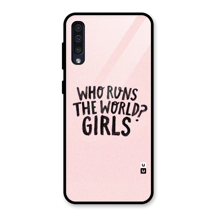 Girls World Glass Back Case for Galaxy A50