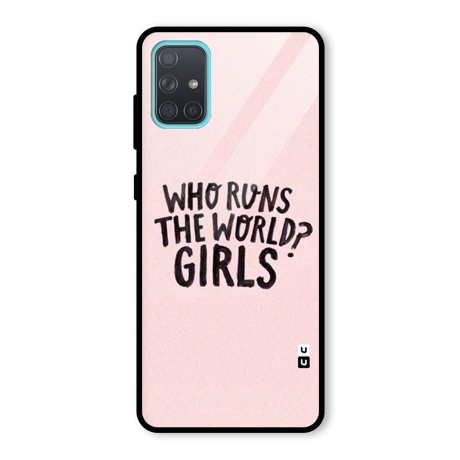 Girls World Glass Back Case for Galaxy A71