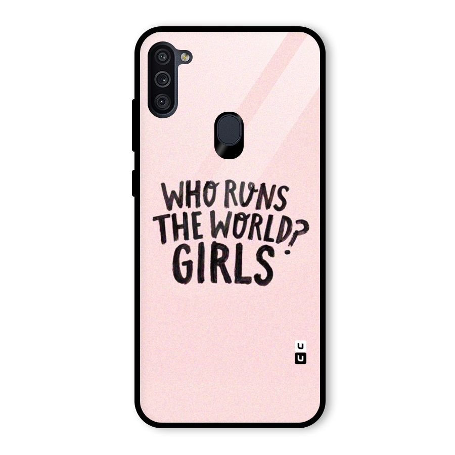 Girls World Glass Back Case for Galaxy M11