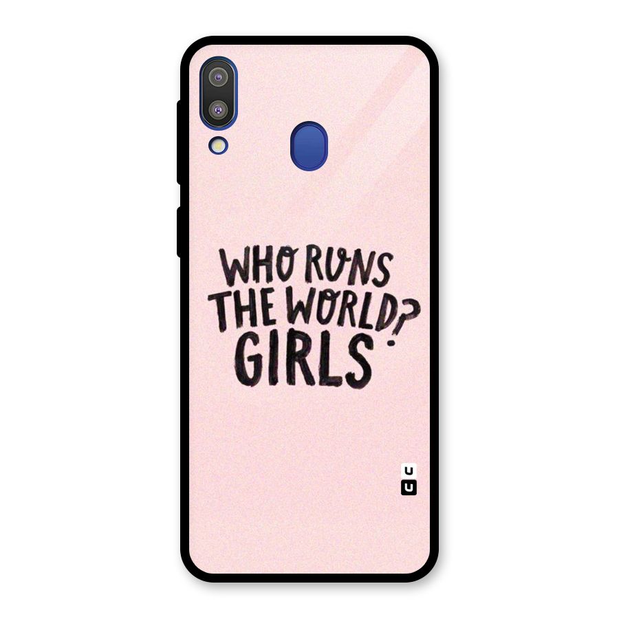 Girls World Glass Back Case for Galaxy M20