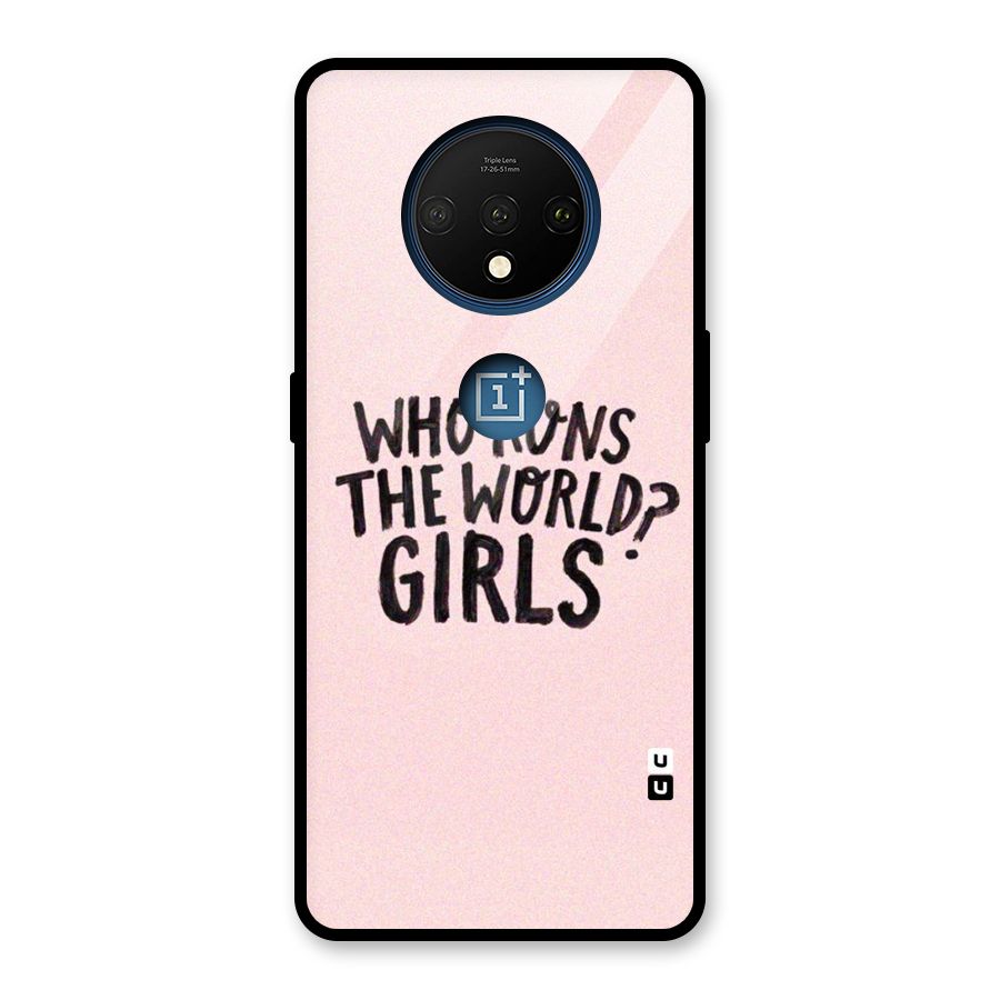 Girls World Glass Back Case for OnePlus 7T
