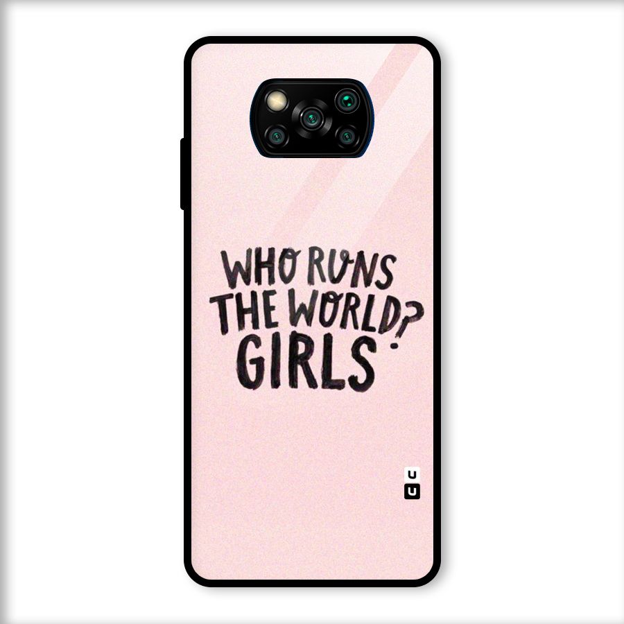 Girls World Glass Back Case for Poco X3