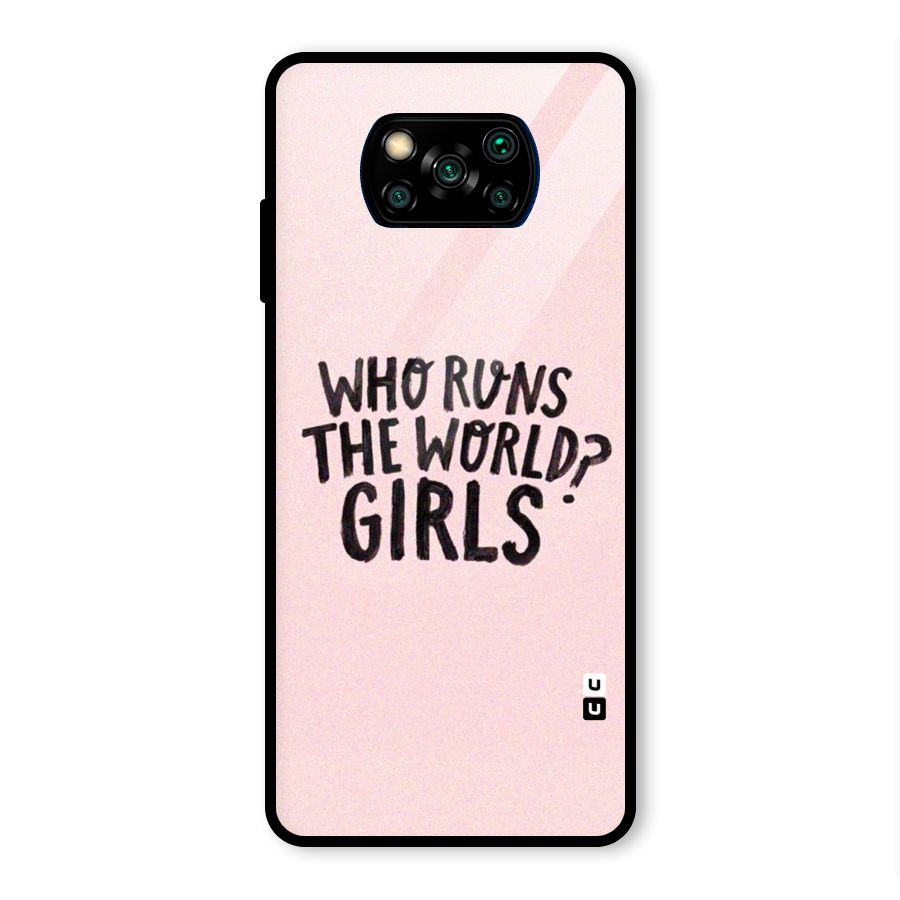 Girls World Glass Back Case for Poco X3 Pro