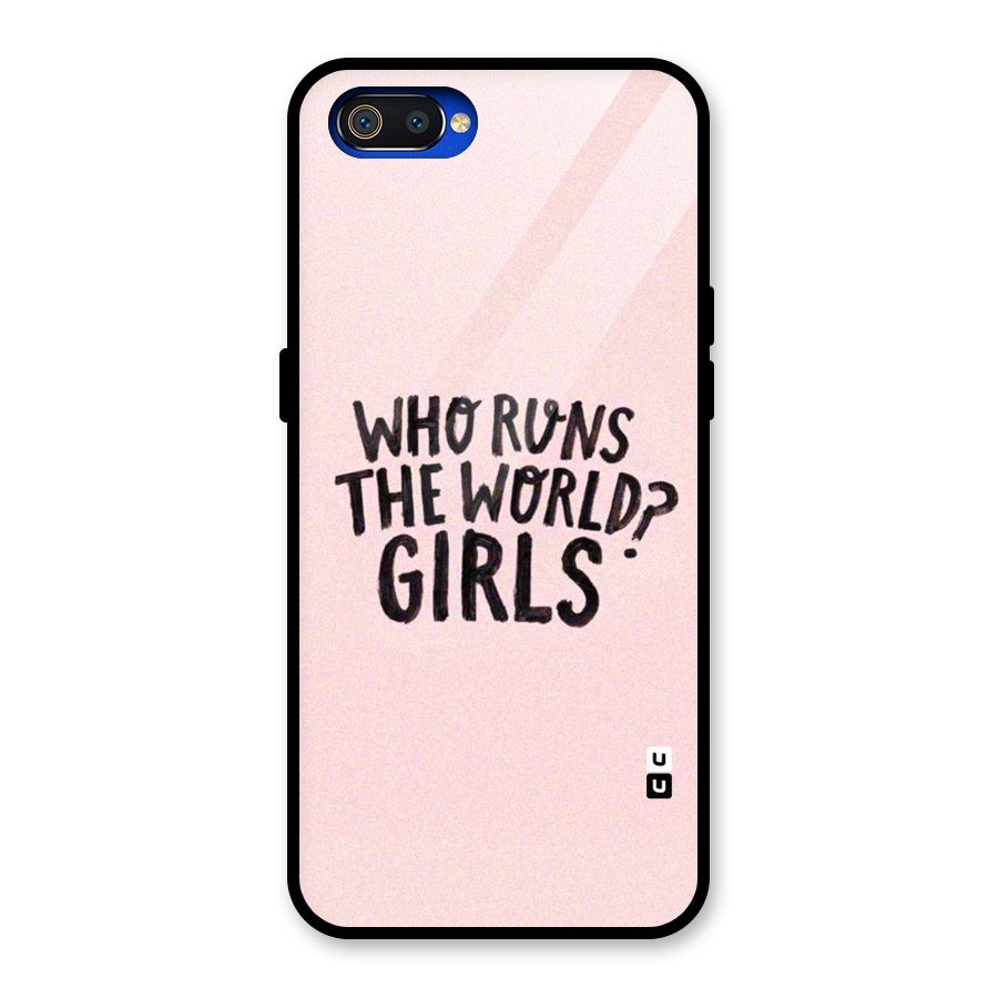 Girls World Glass Back Case for Realme C2