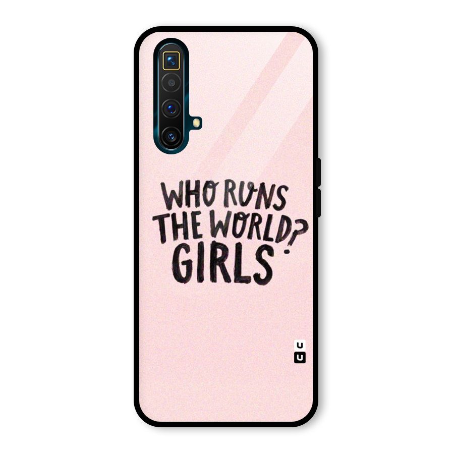 Girls World Glass Back Case for Realme X3