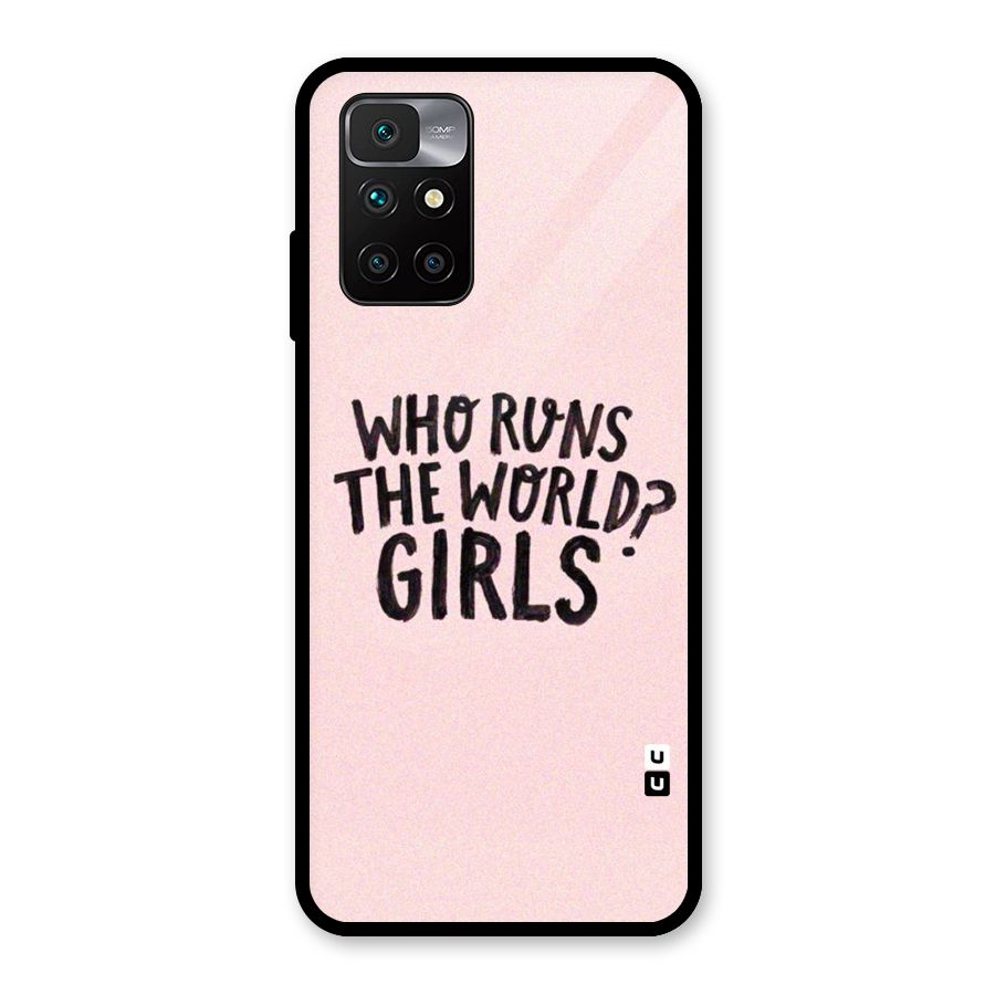 Girls World Glass Back Case for Redmi 10 Prime