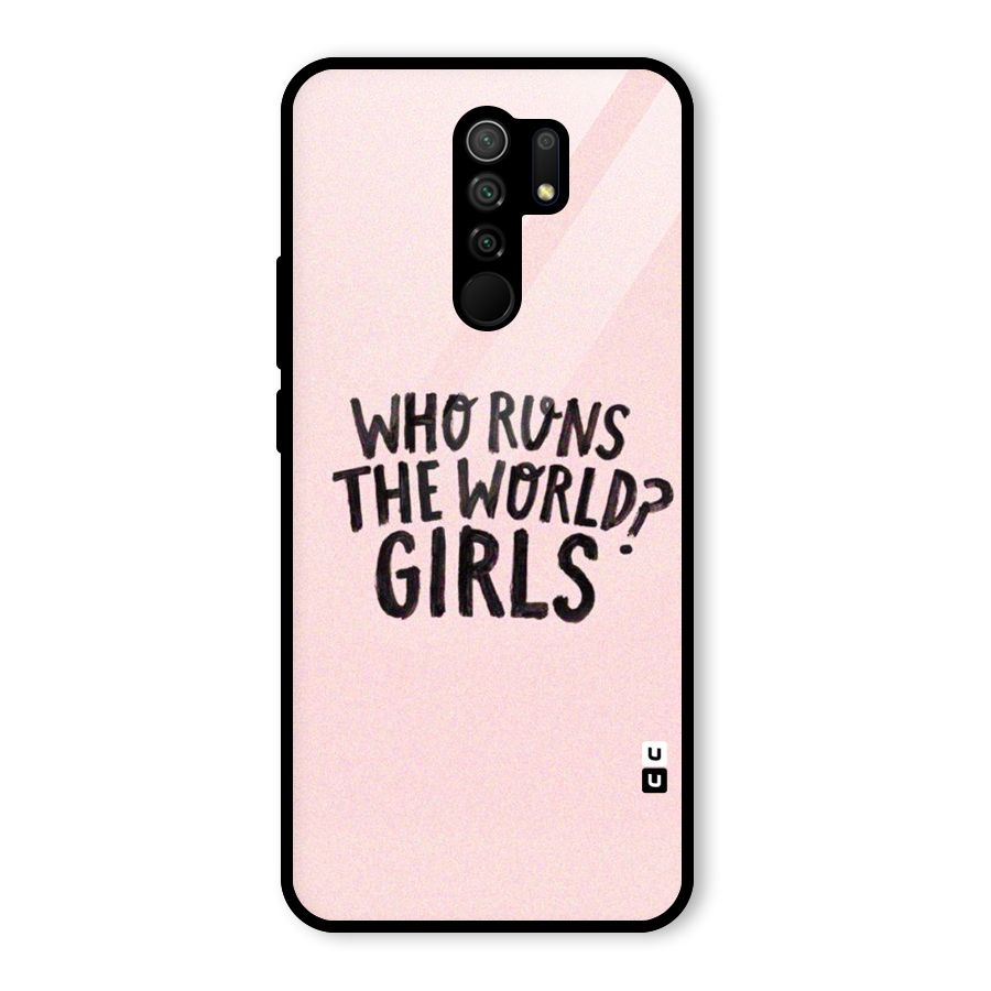 Girls World Glass Back Case for Redmi 9 Prime