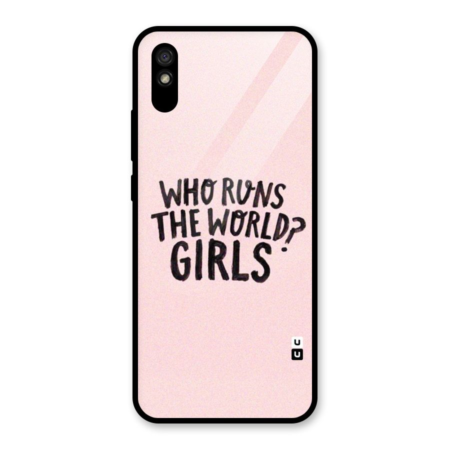 Girls World Glass Back Case for Redmi 9i