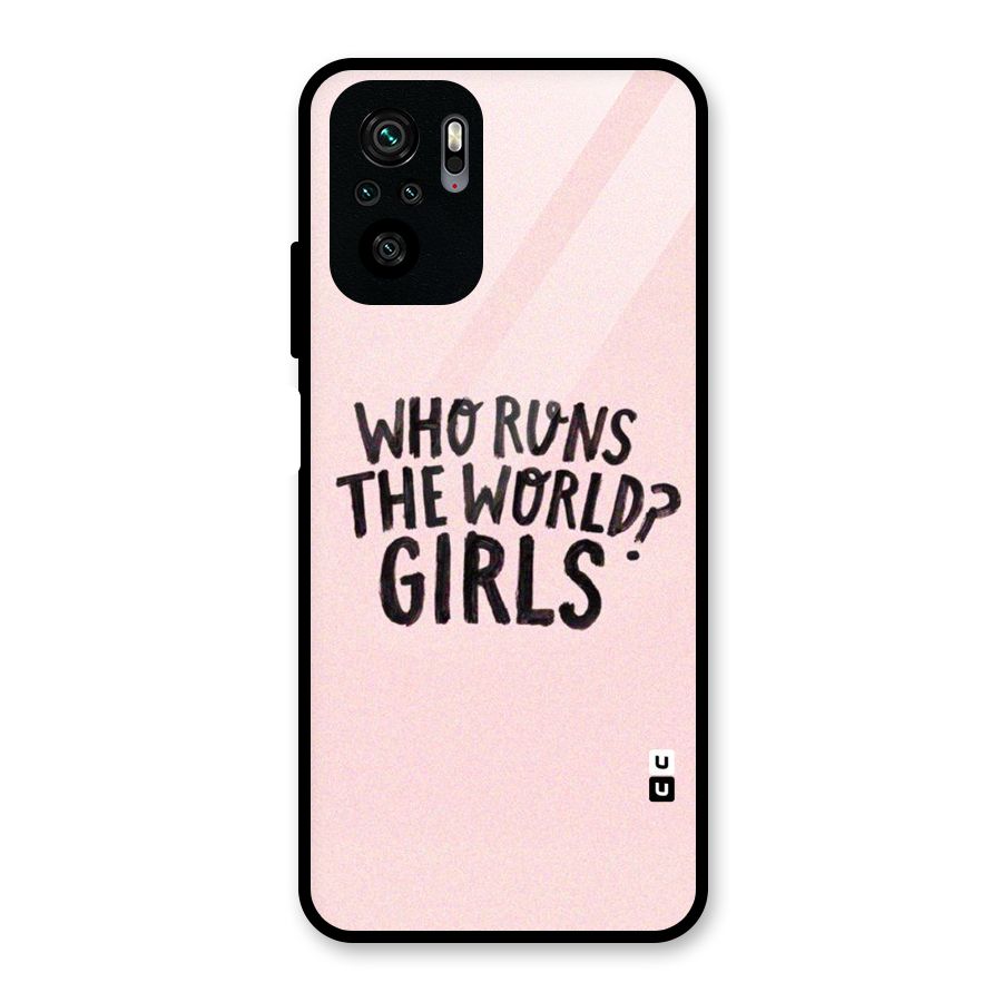 Girls World Glass Back Case for Redmi Note 10S