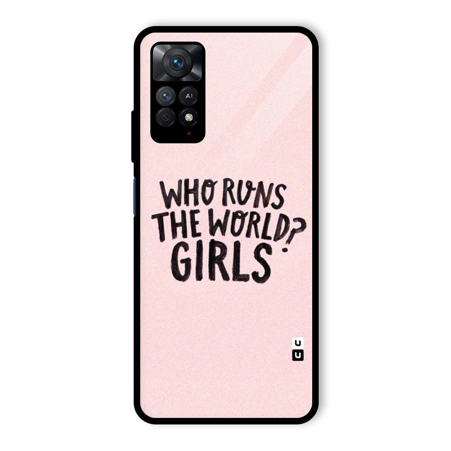 Girls World Glass Back Case for Redmi Note 11 Pro