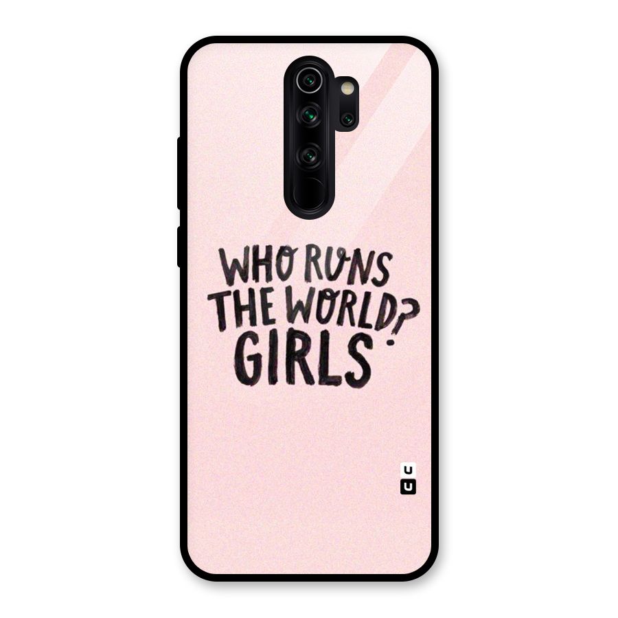 Girls World Glass Back Case for Redmi Note 8 Pro