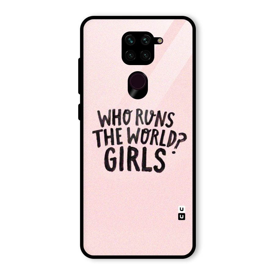 Girls World Glass Back Case for Redmi Note 9
