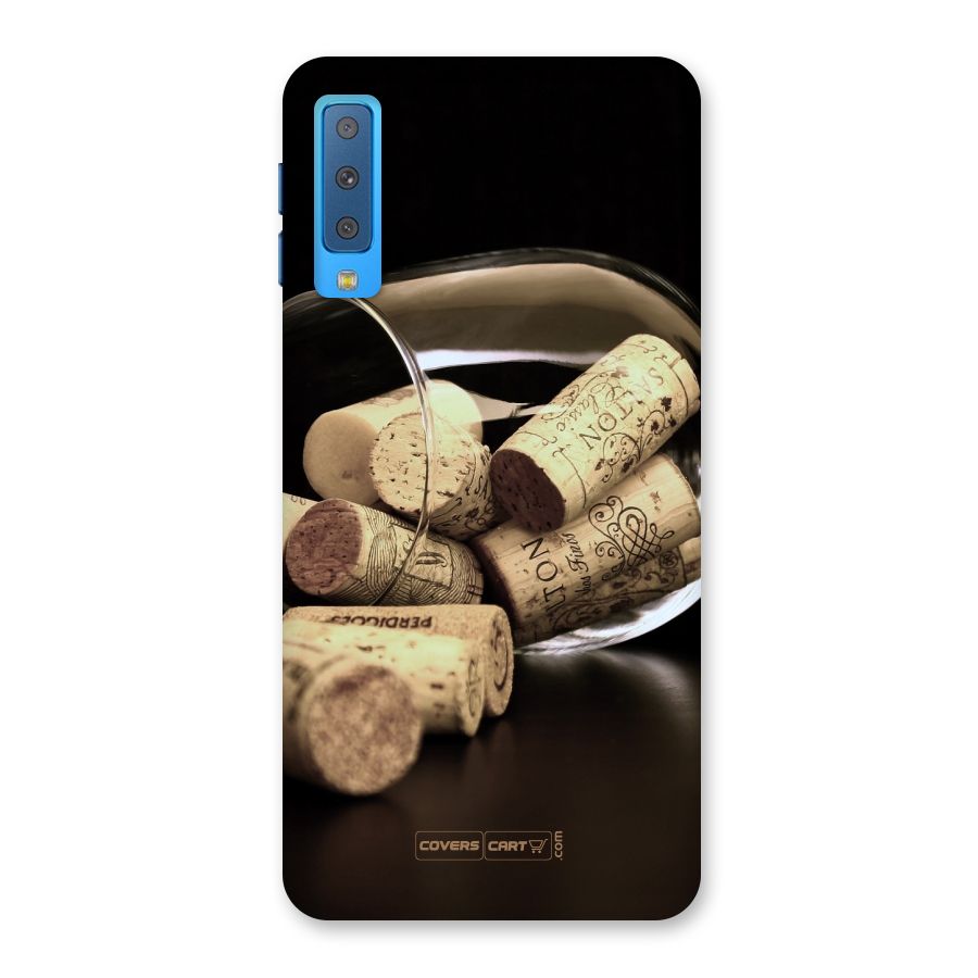Glass Cork Back Case for Galaxy A7 (2018)