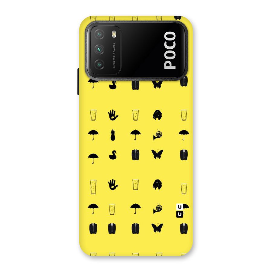 Glass Pattern Back Case for Poco M3