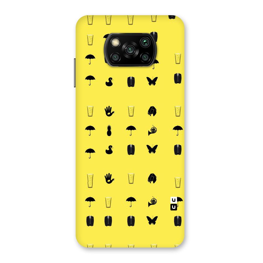 Glass Pattern Back Case for Poco X3
