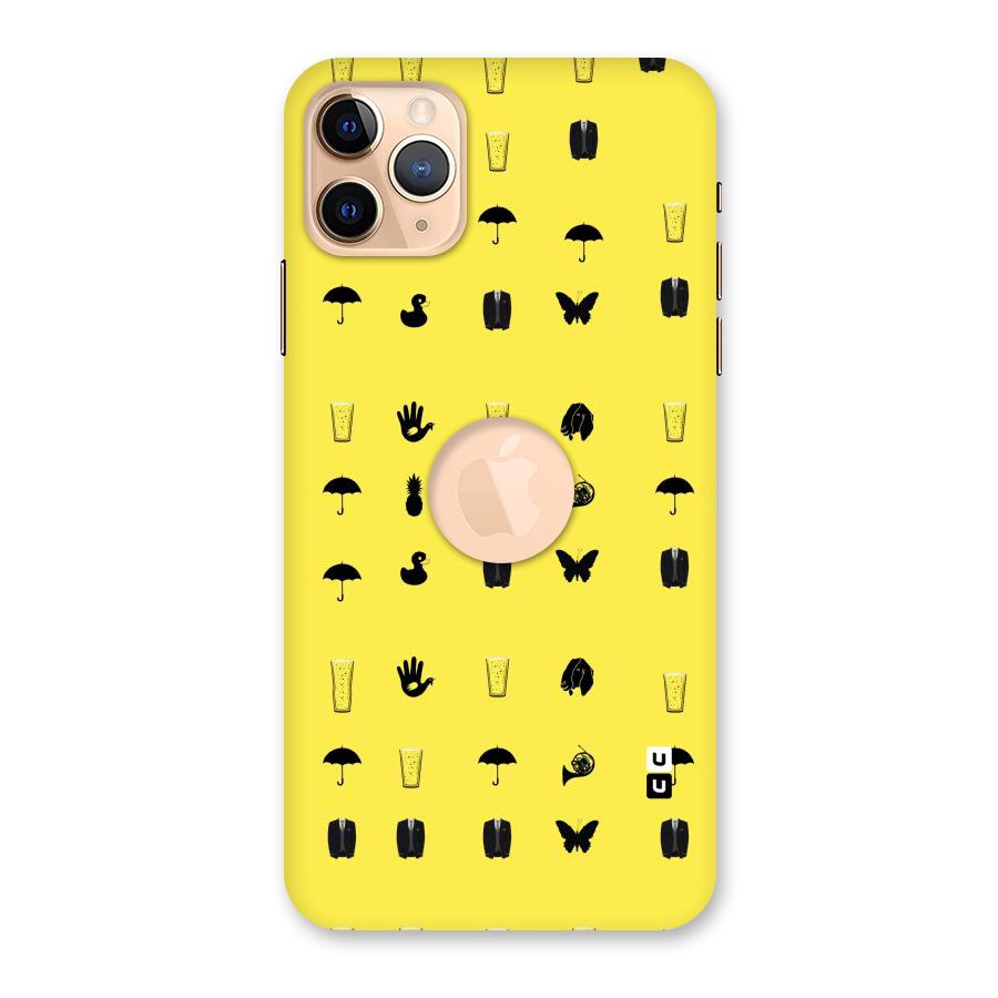 Glass Pattern Back Case for iPhone 11 Pro Max Logo Cut