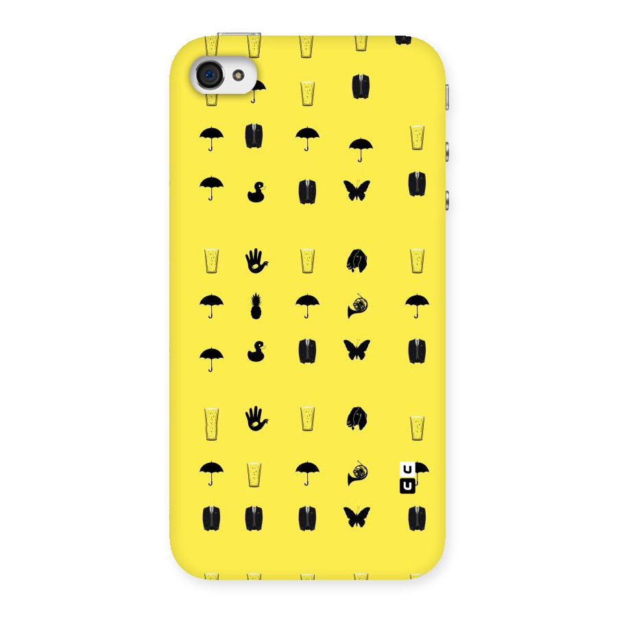 Glass Pattern Back Case for iPhone 4 4s