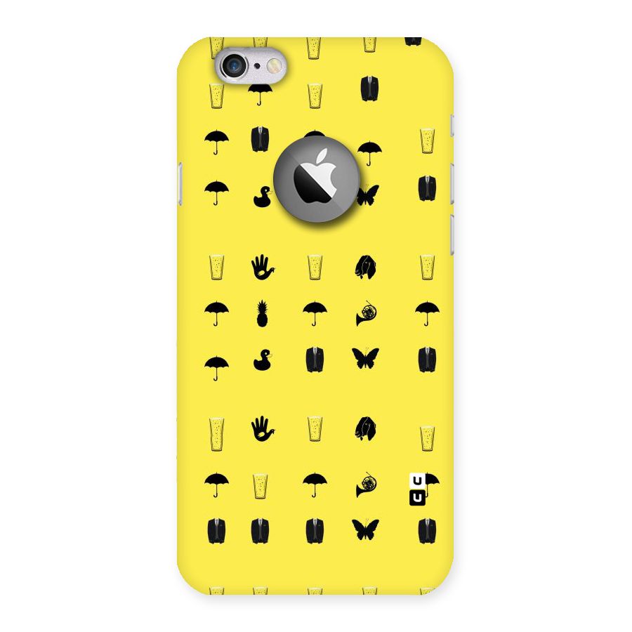 Glass Pattern Back Case for iPhone 6 Logo Cut