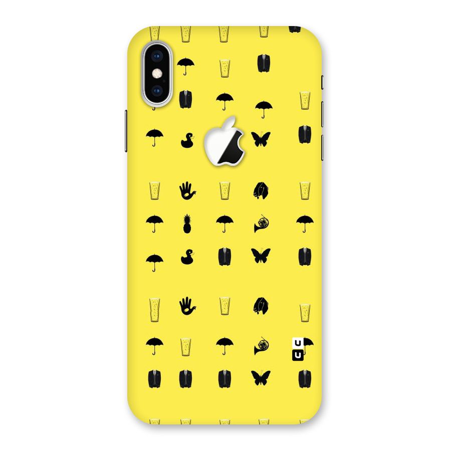 Glass Pattern Back Case for iPhone XS Max Apple Cut