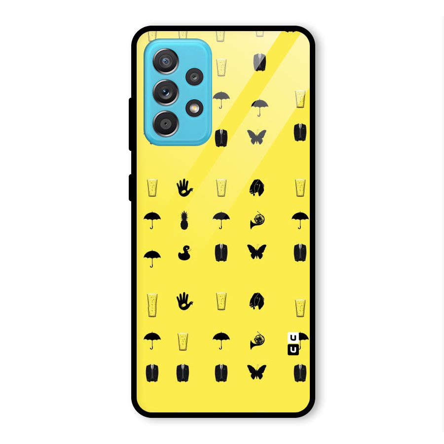Glass Pattern Glass Back Case for Galaxy A52