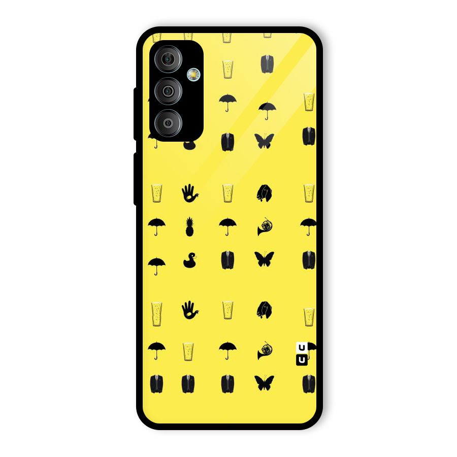 Glass Pattern Glass Back Case for Galaxy F23