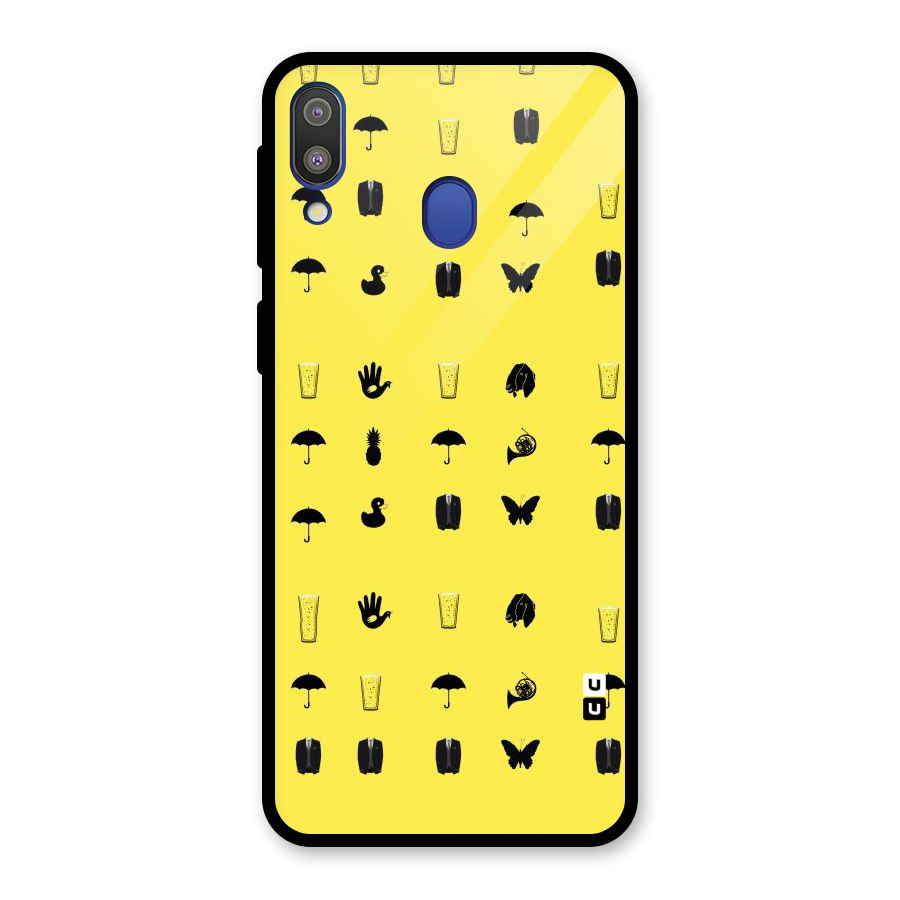 Glass Pattern Glass Back Case for Galaxy M20