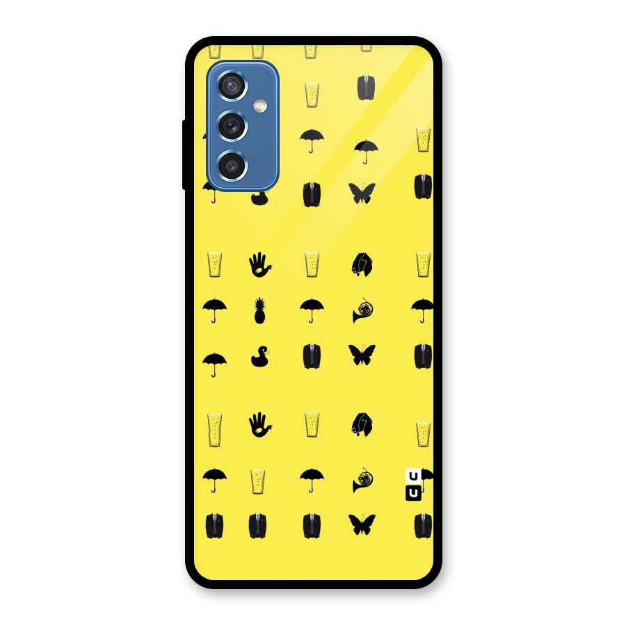 Glass Pattern Glass Back Case for Galaxy M52 5G