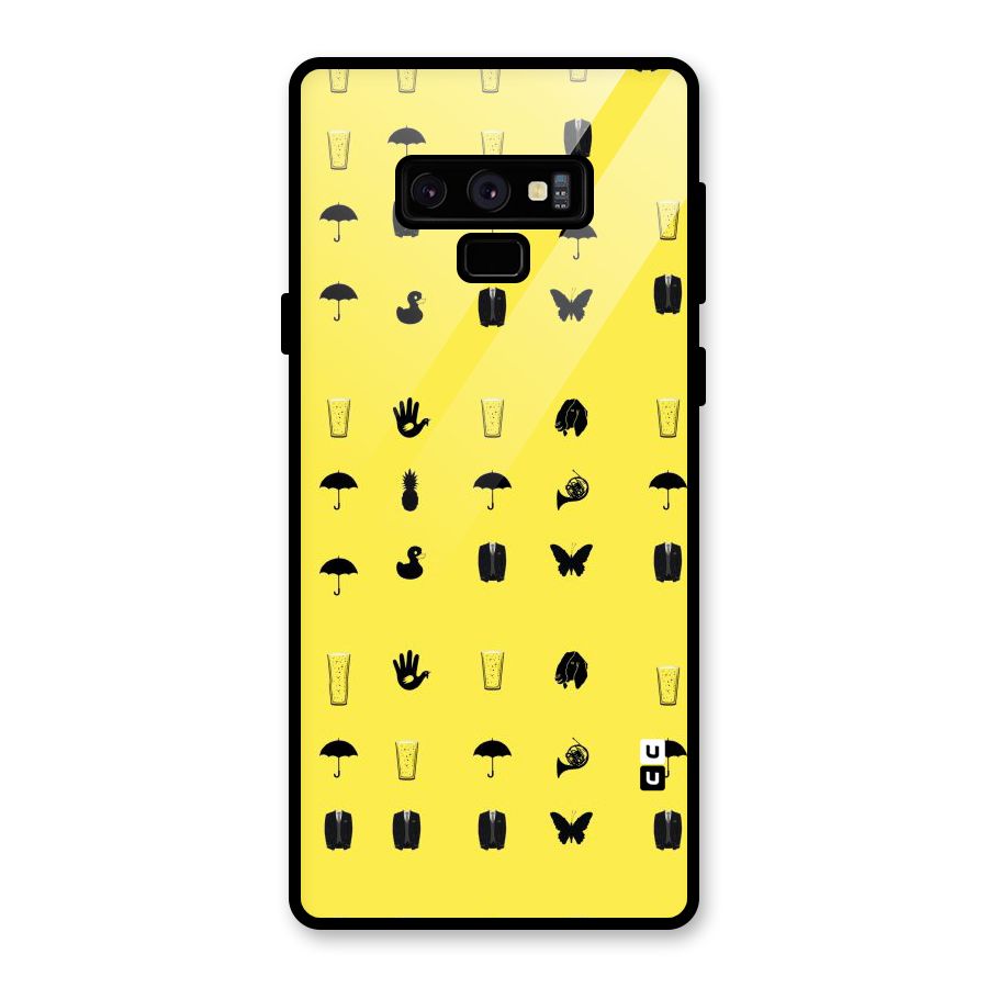 Glass Pattern Glass Back Case for Galaxy Note 9