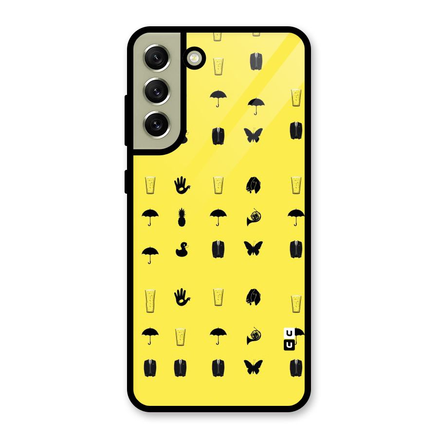 Glass Pattern Glass Back Case for Galaxy S21 FE 5G